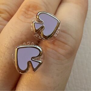 Lilac Kate Spade Everyday Spade Enamel Studs